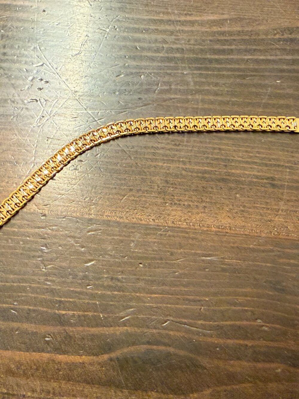 Napier Gold tone Bracelet gold-tone Fancy Flat Basket Weave 7"